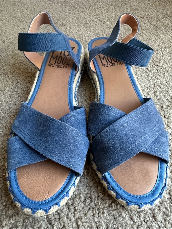 Miz Mooz Shoes - Miz Mooz Blue Leather Espadrille Sandals SZ EU 41 US 10